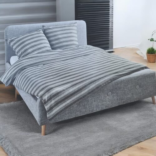 Jorganska navlaka + 2 jastučnice grey lines FLANEL  DOUBLE