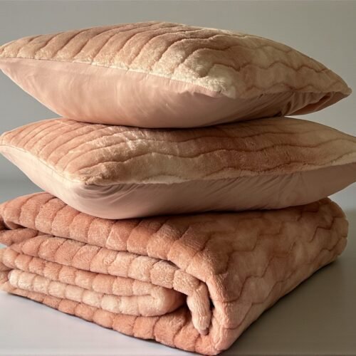 Ćebe set Dream – 220x240cm + 2 jastučnice 50x70cm Pudra