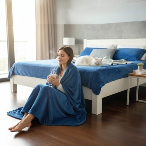 Ćebe-prekrivač Plava boja 150x200cm A7