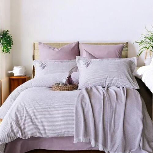 Prekrivač + Set posteljine Palma Roze boja