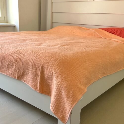 Pamučni prekrivač Summer 200x200cm Kajsija boja