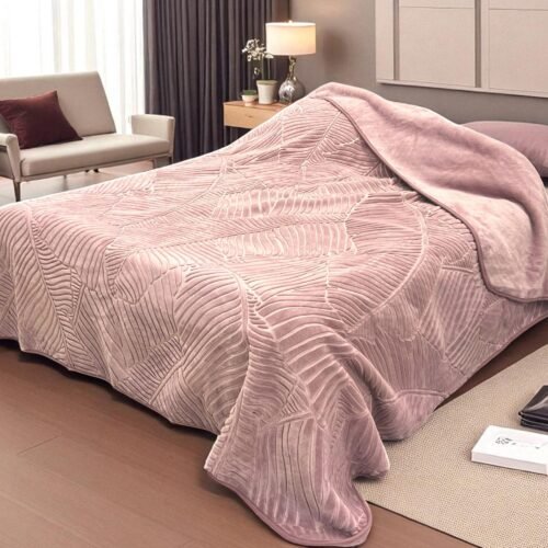 Ćebe Merinos 200x240cm A5 List Roze boja