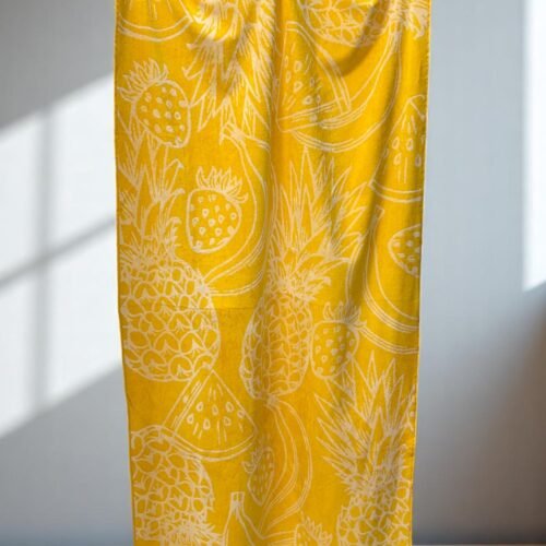Plažni peškir "Yellow Ananas" – 86x188 cm | 100% Pamuk