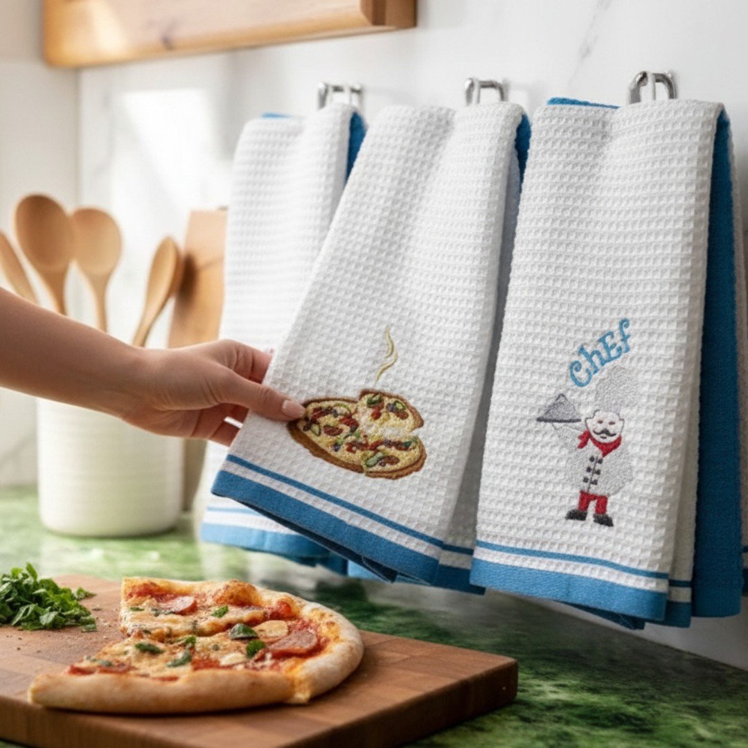 Set 6 kuhinjskih krpa Wafle Light blue