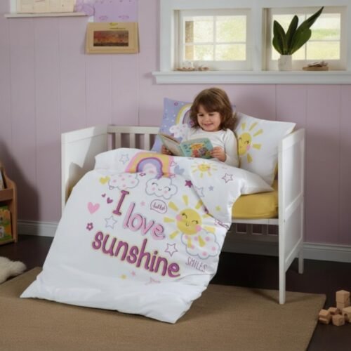 Bebi posteljina od 100% pamuka - I love - savršena udobnost za miran san