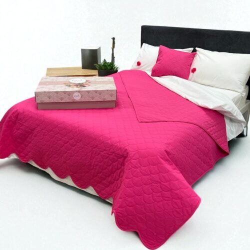 Dar za Dom – set box sa prekrivačem Louca Dark Pink singl