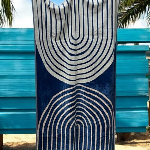 Plažni Peškir Deep Blue – 100% Pamuk
