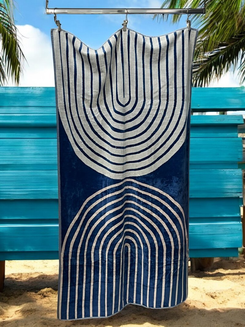 Plažni Peškir Deep Blue – 100% Pamuk