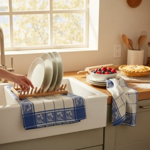 Kuhinjska krpa 50x70cm Trešnja - Plava boja