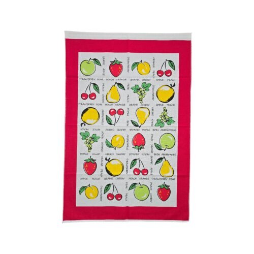 Pamučna kuhinjska krpa Fruits sa voćnim dezenom, mekana i upijajuća