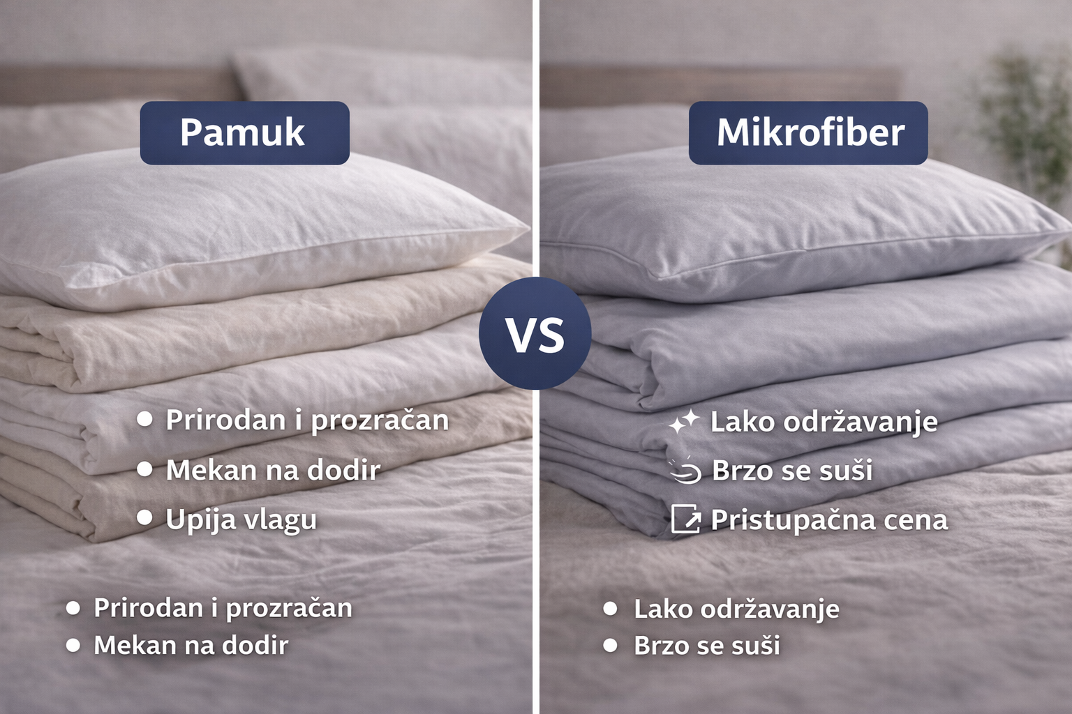 Pamuk ili mikrofiber – koja posteljina je bolja i šta izabrati?