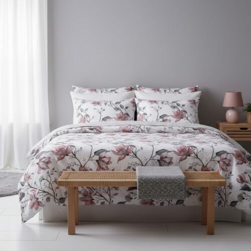 Pamučna posteljina Fresh Zigzag plava moderna 200x200