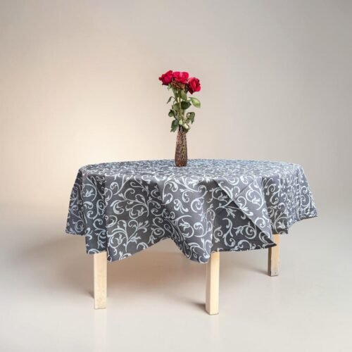 Stolnjak Ovalnog oblika 160x220cm Grey flower