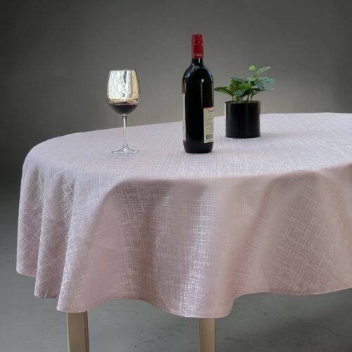 Stolnjak Ovalni 160x220cm Pink color Linije