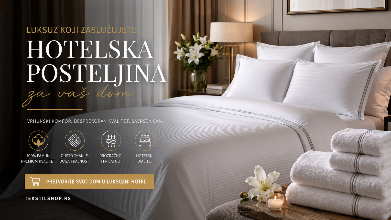 Hotelska posteljina za kuću – Kako da napravite luksuzan hotelski osećaj u svojoj spavaćoj sobi