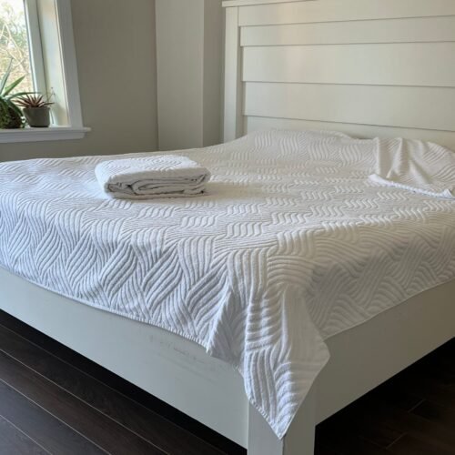 Letnji frotirni prekrivač - Sara - 200x240cm  Bela boja