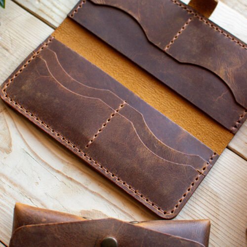 Kožni novčanik LONG WALLET Brown NV216-13
