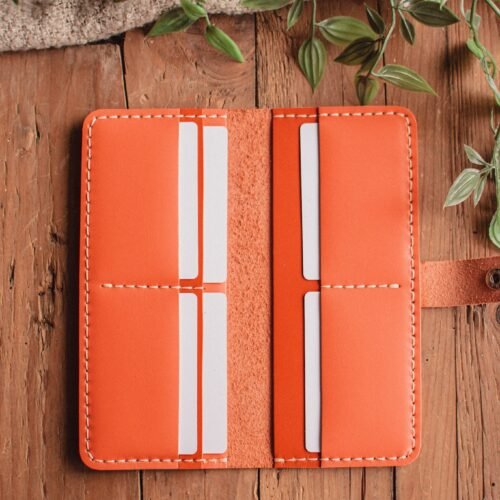 Kožni novčanik LONG WALLET V2 Orange NV216-143