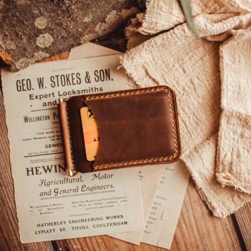 Kožni novčanik MONEY CLIP Brown NV216-15