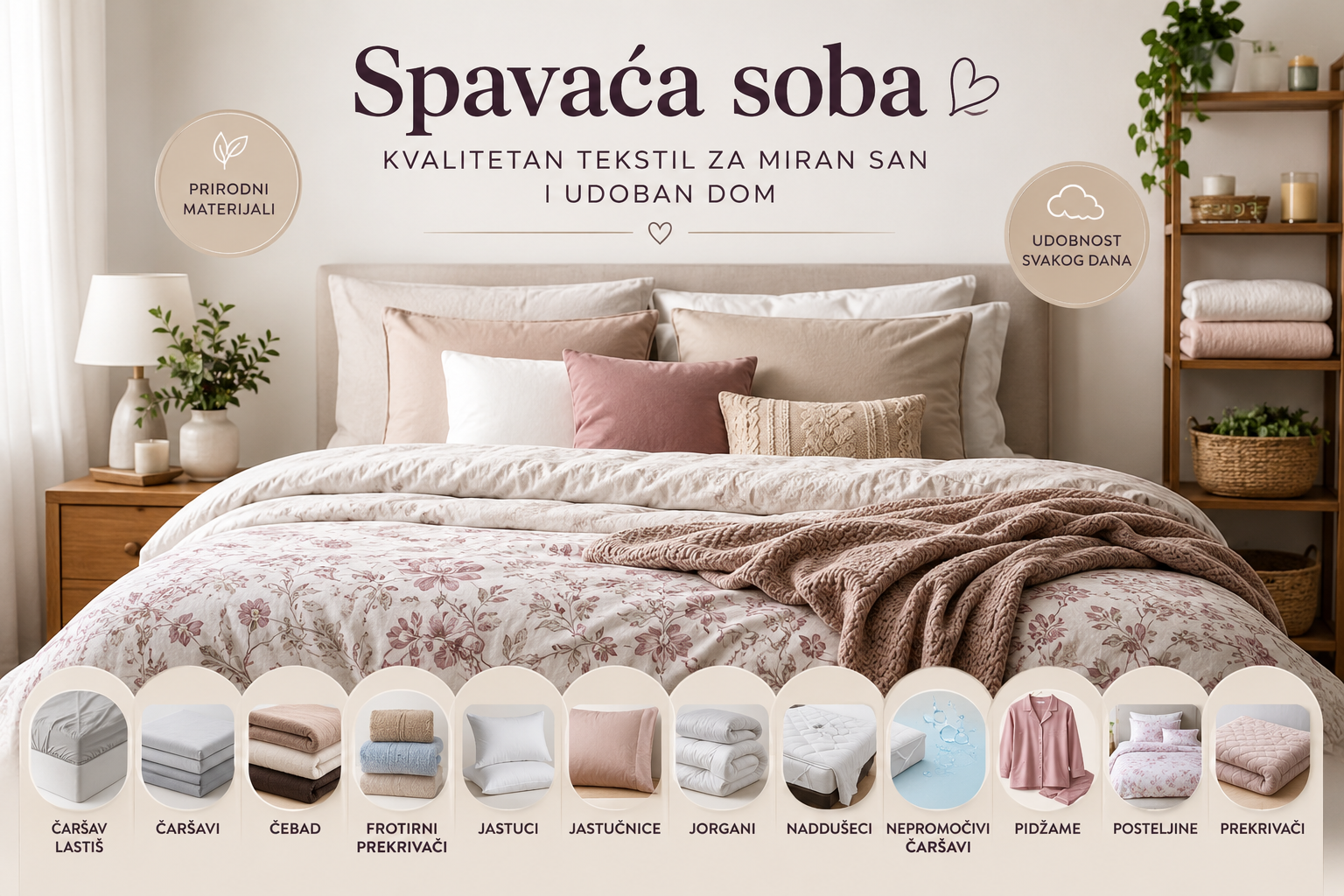 Spavaća soba – kako odabrati idealan tekstil za udoban i kvalitetan san