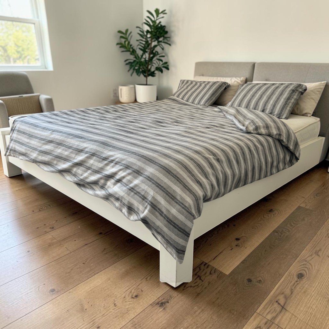 Jorganska navlaka + 2 jastučnice grey lines FLANEL DOUBLE