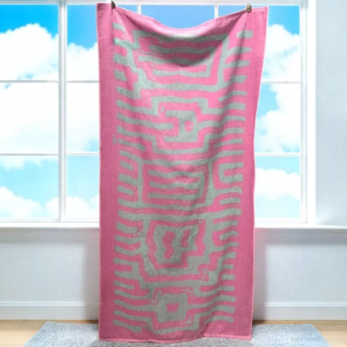 Plažni Peškir Pink Maze 83x163 cm