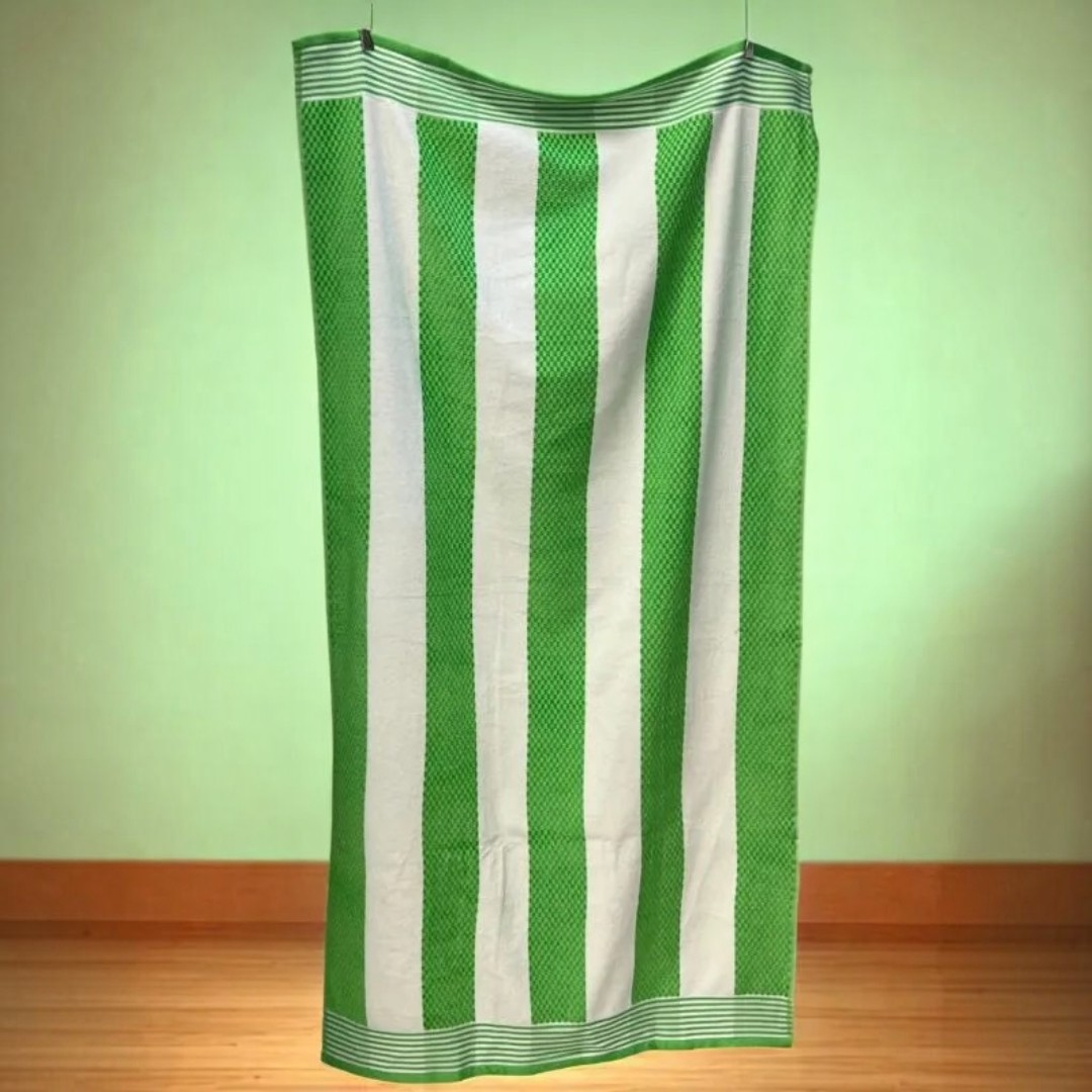 Plažni peškir "Lime Stripe" 160x83 cm – 100% pamuk A12