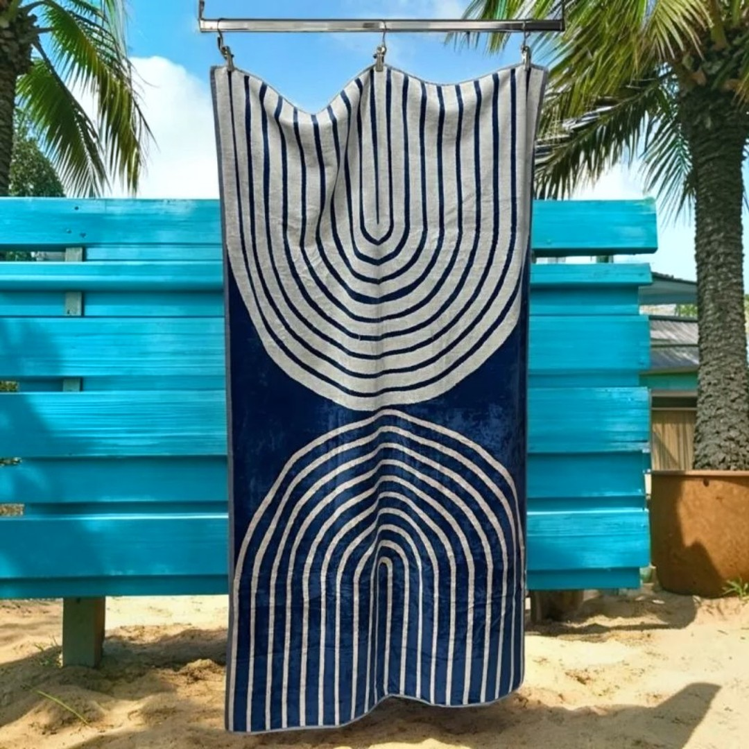 Plažni Peškir Deep Blue – 100% Pamuk