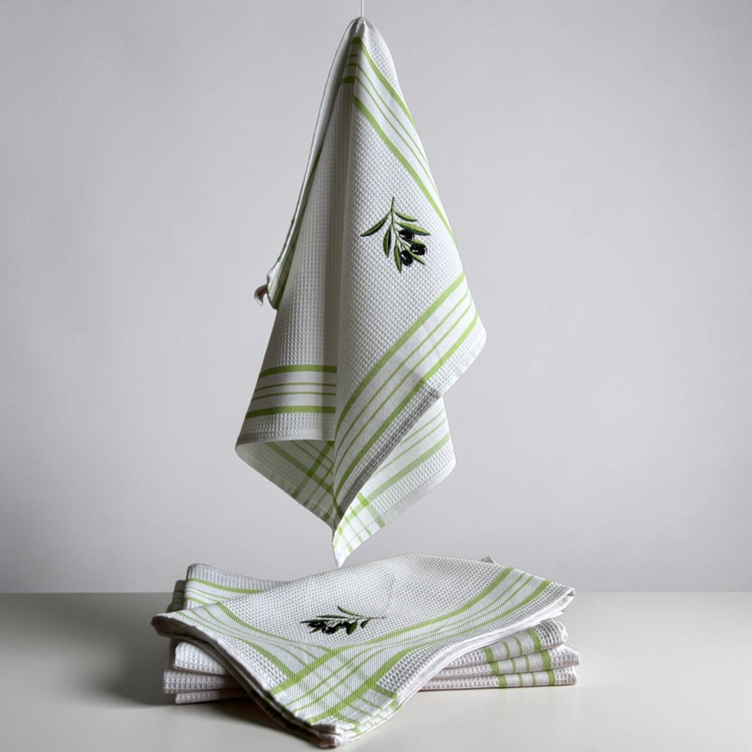 Kuhinjska krpa 45x65cm - Maslina - Waffel vez model