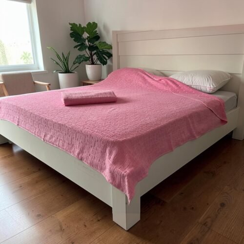 Frotirni prekrivač 200x200cm Roze boja