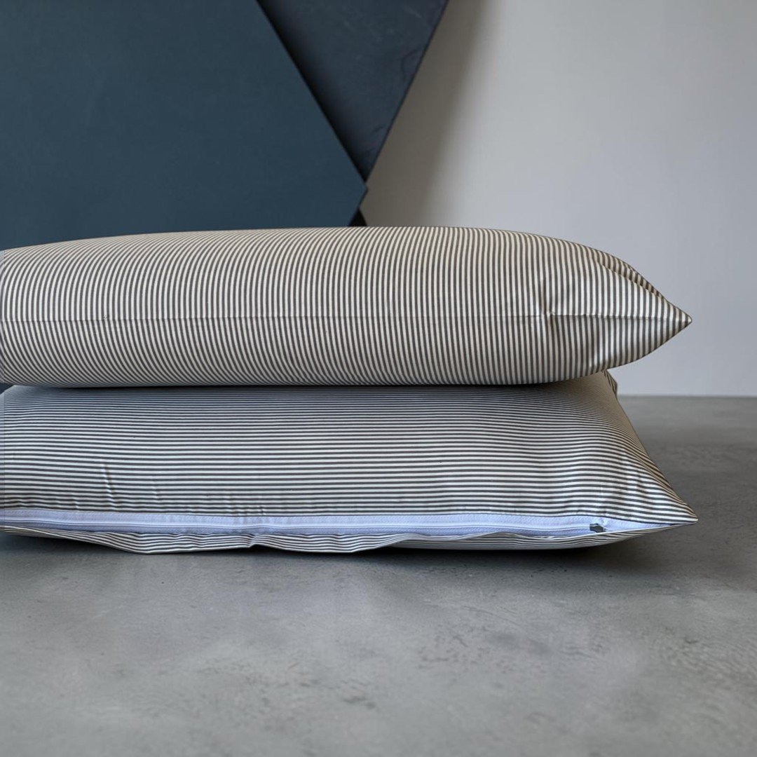 Jastučnica Tamna Siva boja 40x80cm 100% pamuk Dezen Horizon